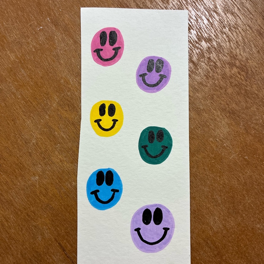 Hand Crafted Smiley Face Bookmark - Multicolor - Picture 2 of 2